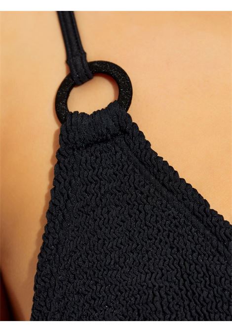 Black Eva seersucker bikini Hunza g - women HUNZA G | BEVACRBLK